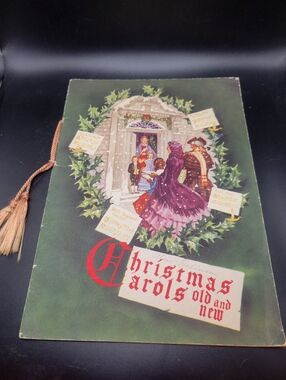Vintage "Christmas Carols Old and New" Illustrated Songbook